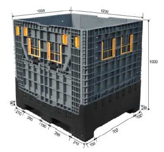 1210D Folding container