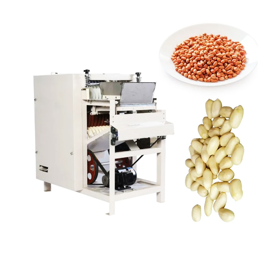 Almond peeling machine