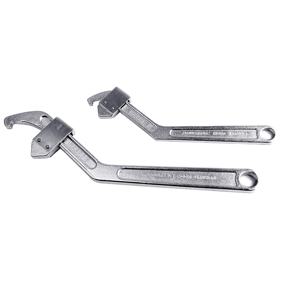 Adjustable hook wrench IMPA611201 crescent wrench hook type round nut wrench removal tool