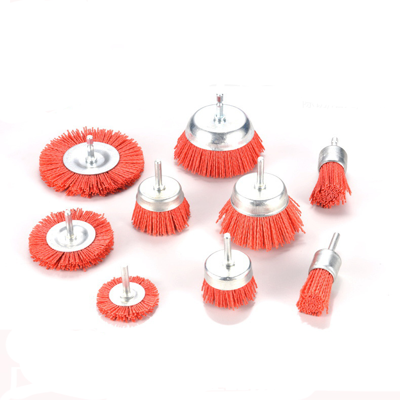 Abrasive wire brush with handle plastic wire brush T type brush hexagonal handle brush